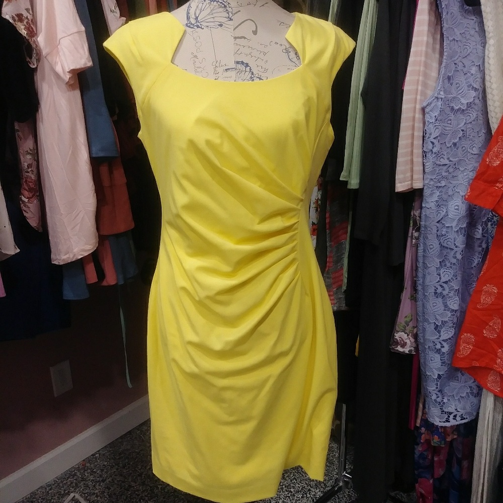Calvin Klein yellow dress